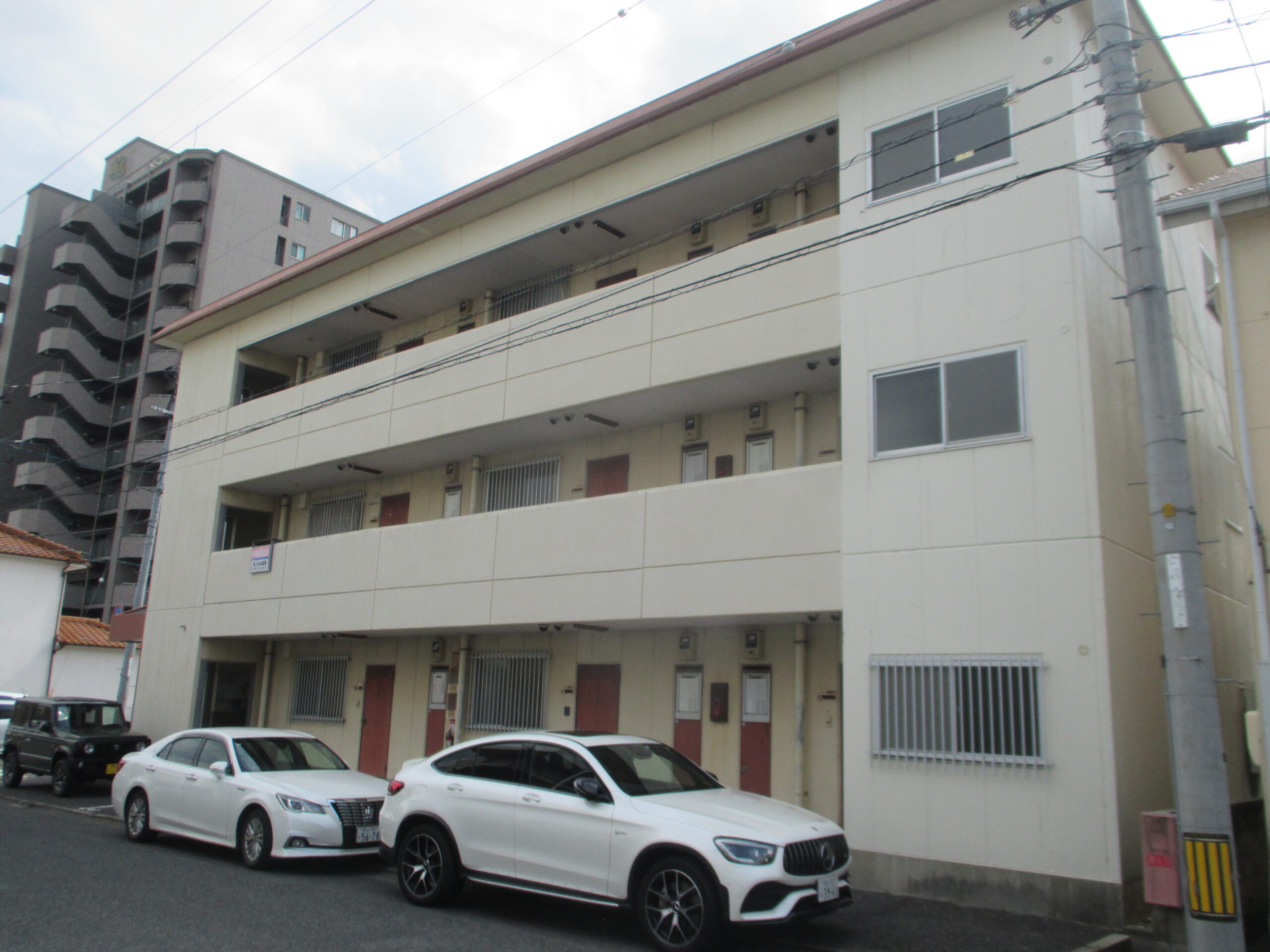 岡山市の鉄骨造アパート（共同住宅）の解体撤去工事