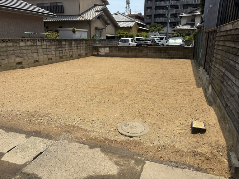 岡山市北区野田 木造2階建て建物解体撤去工事の解体後｜敷地全景